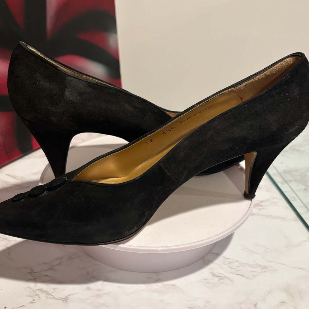 Morgan Taylor Women's Pumps Black Suede Size 8.5 - Picture 11 of 12